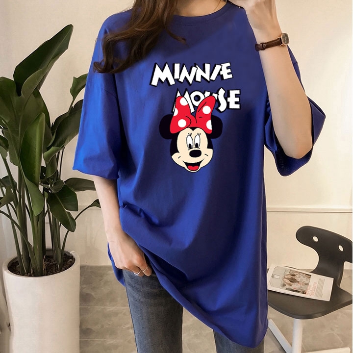 Mishow Cartoon Print Loose Embroidery Tee MXE31T0550