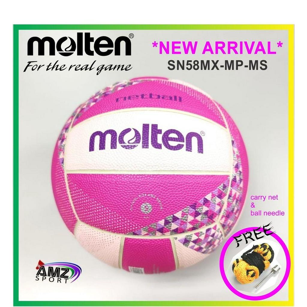 New Molten Netball Sn58mx Pink Size5 Sn48mx Size4 Pink Free