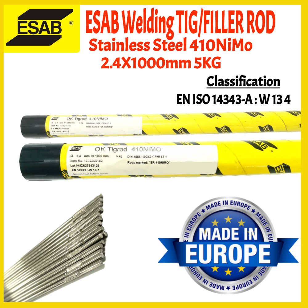 Esab Welding Tig Rod Filler Stainless Steel Nimo X Mm Kg