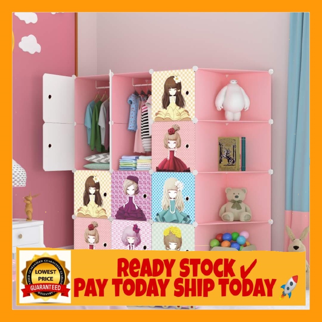 FLOWER GIRL CR 12C DIY Rack Storage Cabinet Wardrobe Corner Rack With ...