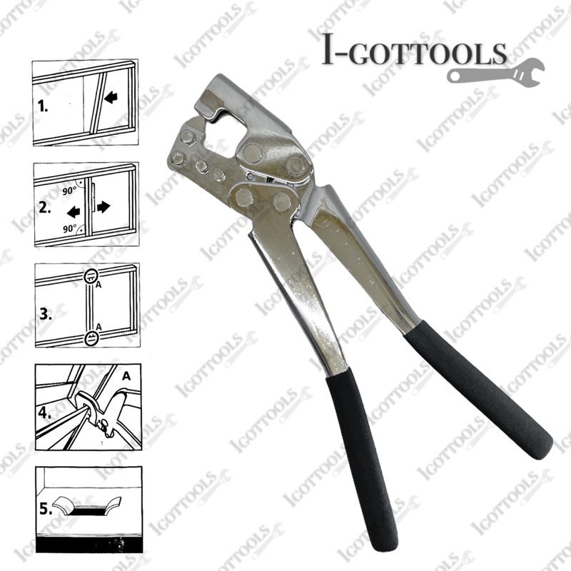 Light Steel Keel Pliers – Metal Stud Crimper For 0.5–0.8mm Keel, Drywall Framing Tool, Non-Slip Handles (10.24" Total Length)