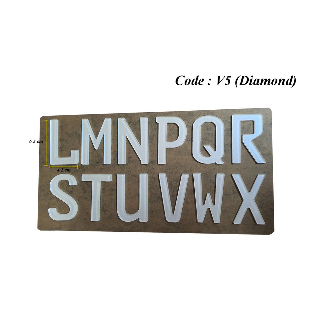 [ CLEAR STOCK ] (V5 Diamond) 3D Car Number Plate / 3D Number Kereta L ...
