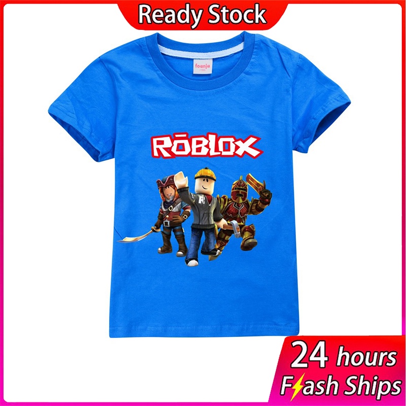 ROBLOX cartoon clothing t shirt boys shirts ROBLOX kids tshirt boy t-shirts  summer tops for girls shirts children clothes - AliExpress