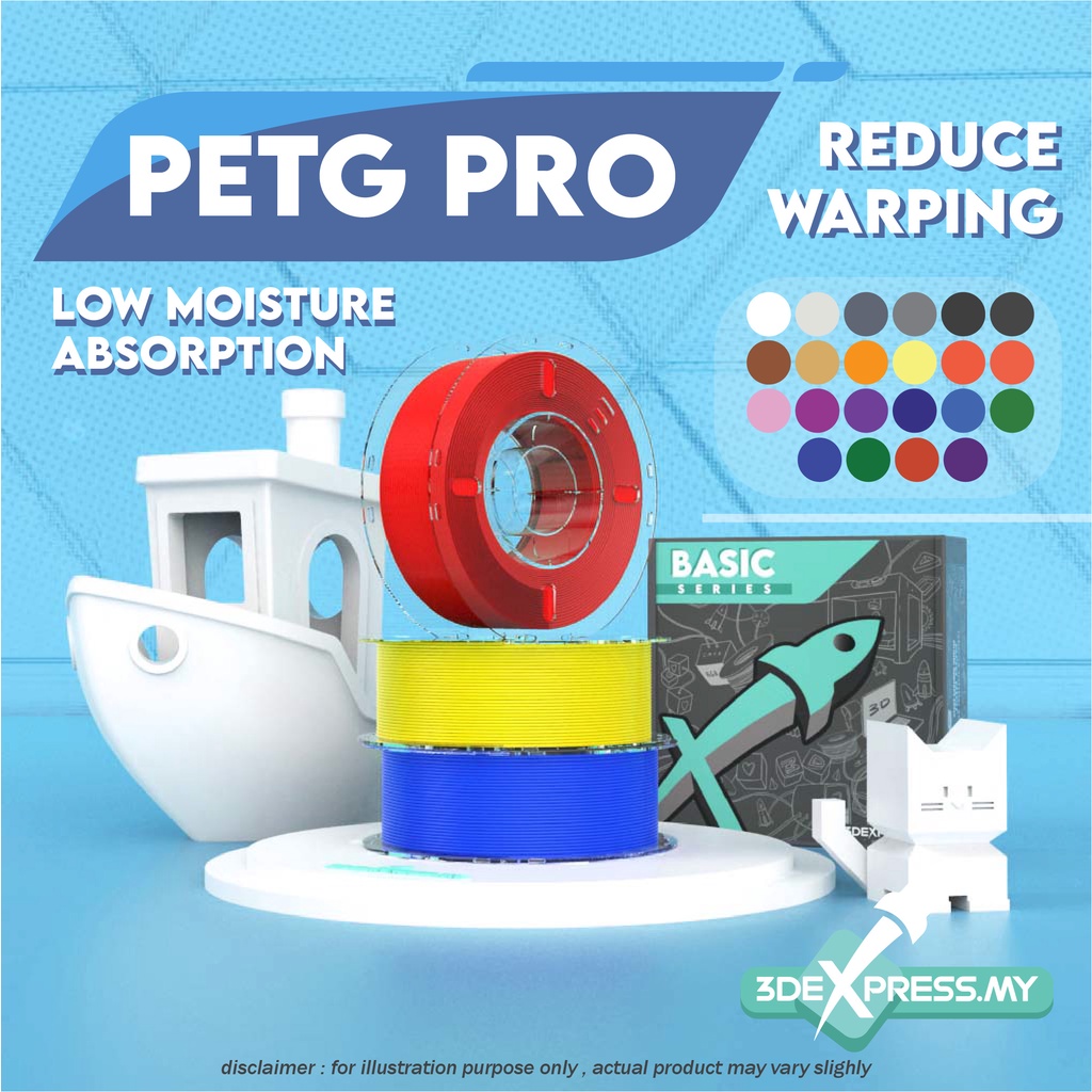 PETG PRO 3D FILAMENT (1KG) - Basic Series (Solid Color)