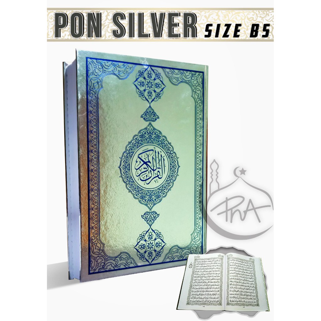 AL QURAN RESAM UTHMANI COVER SILVER SIZE B5 (READY STOK) | Shopee Malaysia