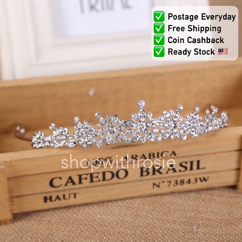 Crown Nikah Bridal Murah Pengantin Wedding Tiara Bride Engage Engagement Tunang Kahwin Kawin