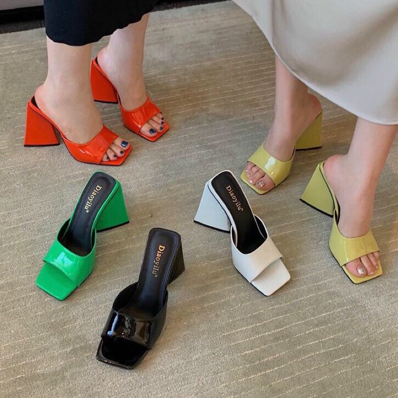 heeled clogs with strap