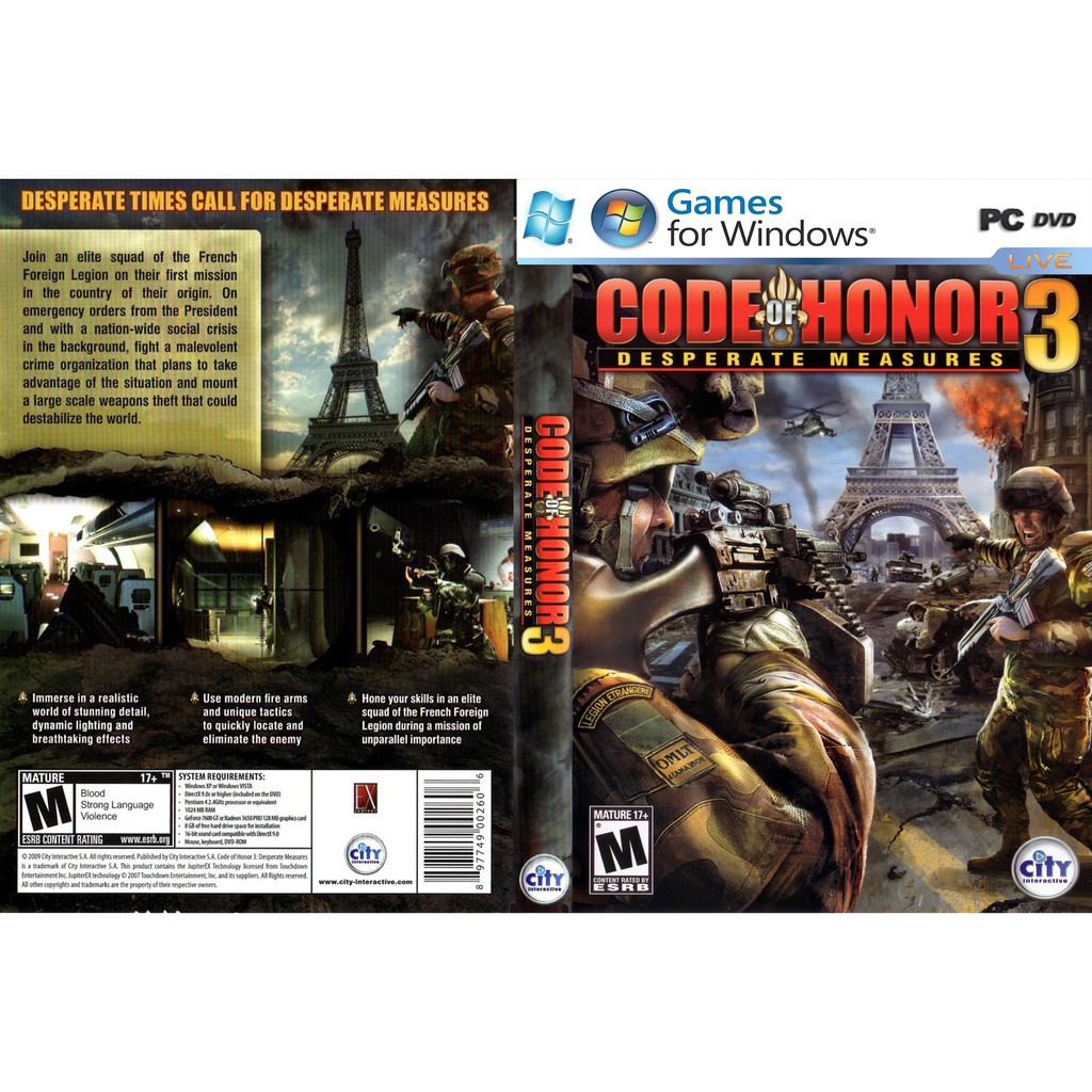 Code of Honor 3: Desperate Measures PC Offline [DVD INSTALLATION] | Shopee  Malaysia