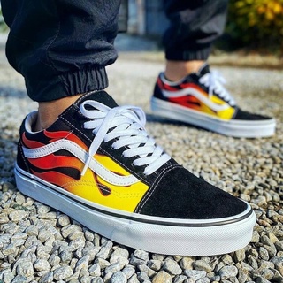 READYSTOCK ORIGINALS VANS OLD SKOOL FLAME BLACK Shopee Malaysia