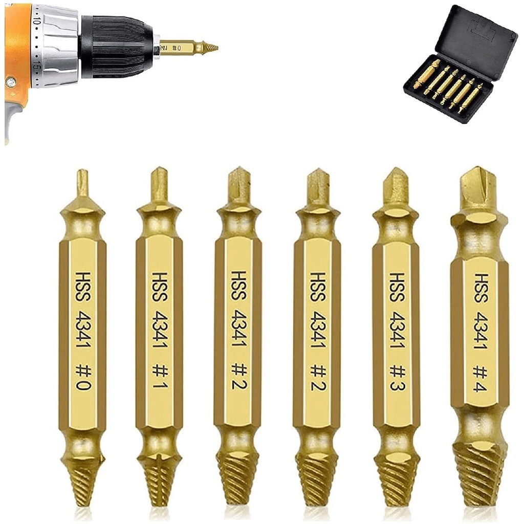Damaged Screw Extractor Kit and Stripped Screw Extractor Set Easily and ...