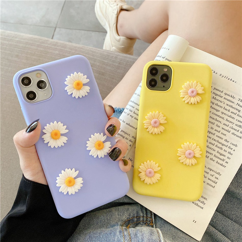 Daisy Sunflower Case For iPhone 11 XR 11 Pro XS Max Fashion DIY