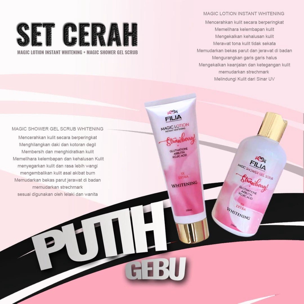 🔥READY STOCK🔥 FILIA MAGIC LOTION & SHOWER GEL SCRUB 💯% Original + Free ...