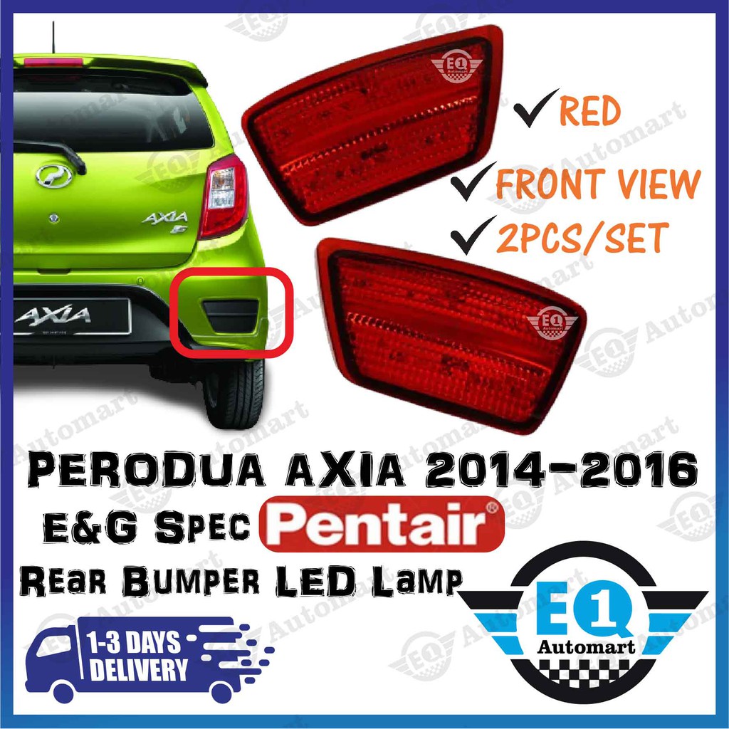 PERODUA AXIA 2014-2016 E&G Spec PENTAIR Rear Bumper LED Lamp (RED ...