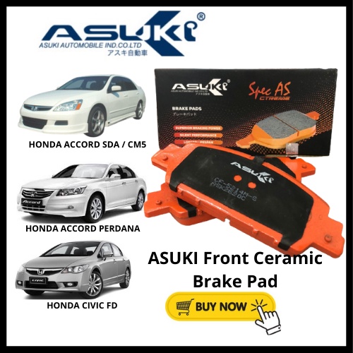 ASUKI Front Ceramic Brake Pad Honda Accord TAO,Accord SDA,Accord CM5