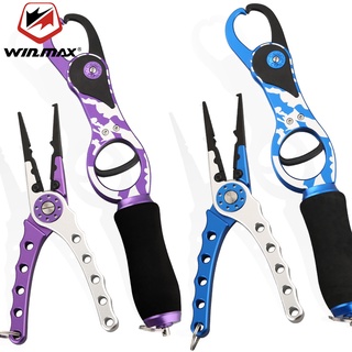 WIN.MAX New Color Multifunctional Aluminum Fishing Pliers Set with Fishing  Lip Grip Weight Scale pliers fishing tackles