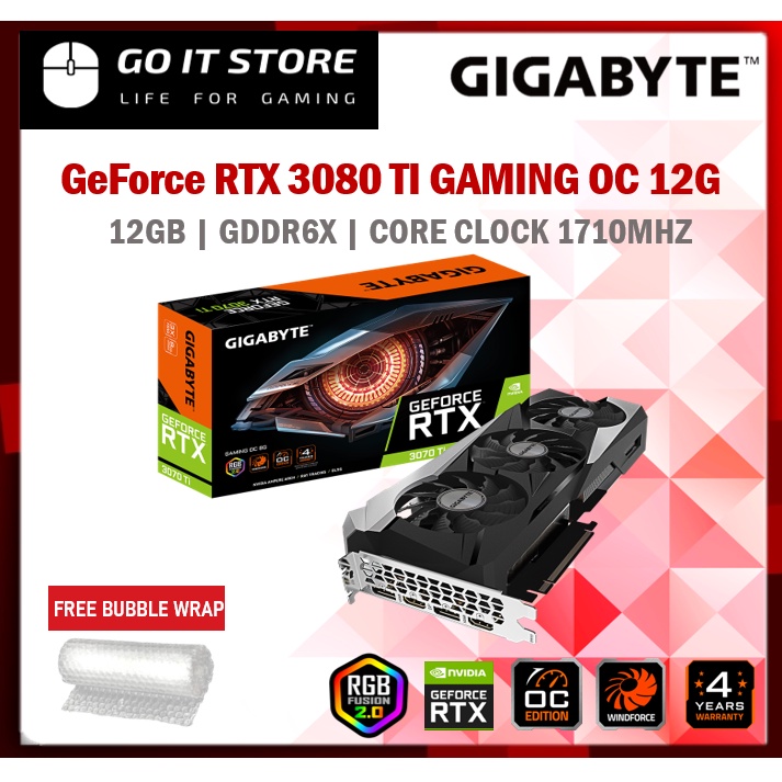 GIGABYTE GEFORCE RTX 3080 Ti GAMING OC 12G GDDR6X GRAPHICS CARD (GV ...