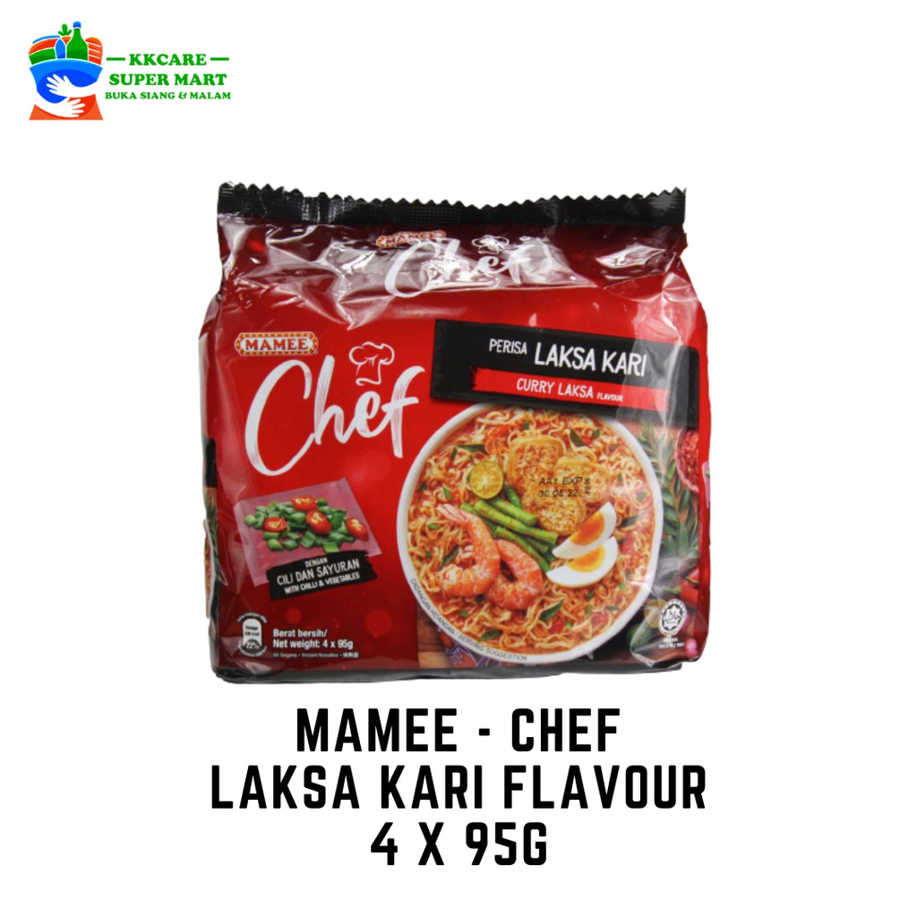 Mamee Chef Laksa Kari Flavour 4 X 95g Shopee Malaysia