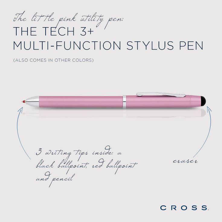 RM339 Cross Tech3+ Multifunction Ballpoint-Black-Red Pencil Stylus