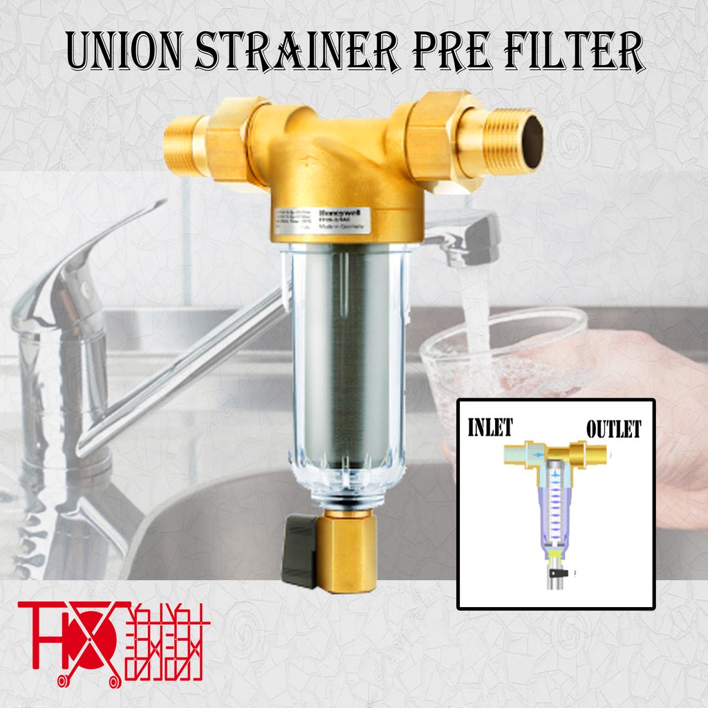 Fully Brass Pre Filter 3/4 1 Inch Adaptor BackWash Filtering Full Set ...