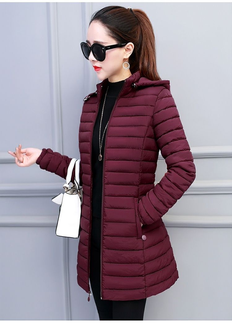 Autumn Winter Large Size Women's Mid-length Down Cotton Coats Loose ...