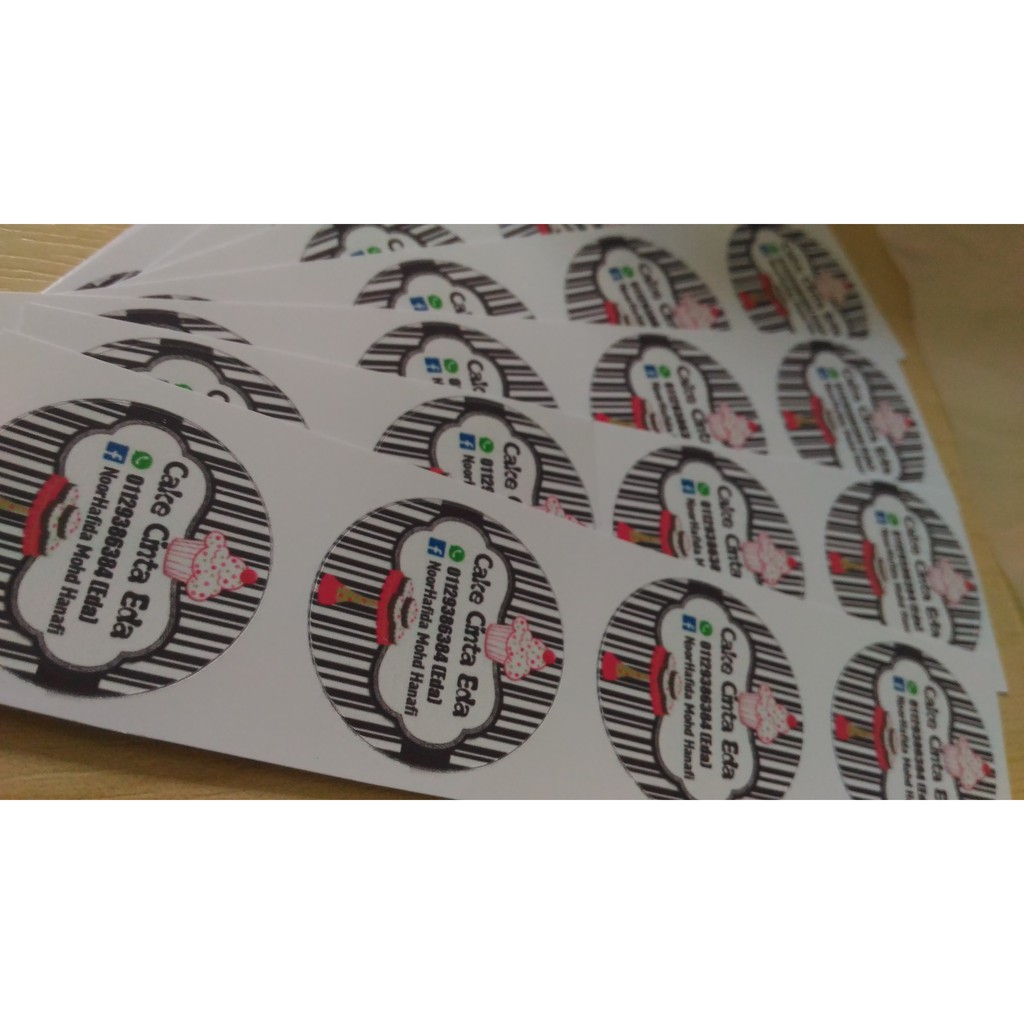 Customised Stickers (Uncoated, custom, 150 gsm) | Shopee Malaysia