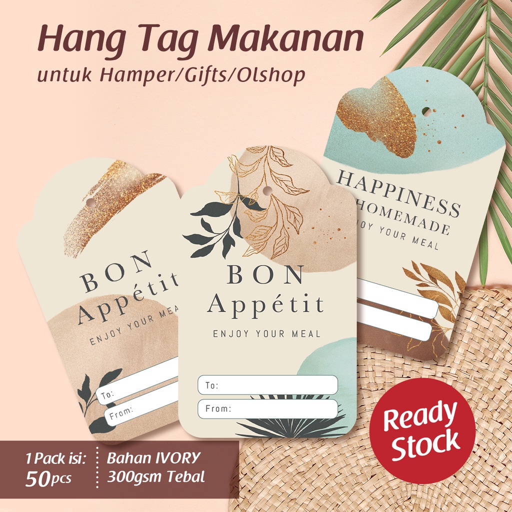 [Isi 50pcs] Hang Tag Homemade/ Hang Tag Makanan/ Hang Tag Hamper ...
