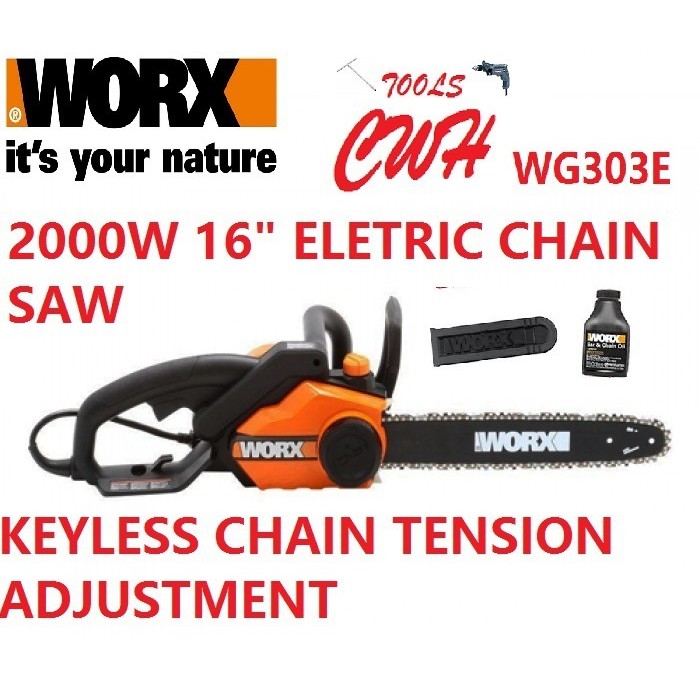 WORX WG303E 40CM CHAIN SAW 2000W Shopee Malaysia