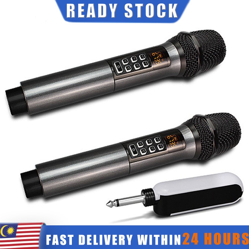 Wireless Microphone Rechargeable Cordless Microphone Karaoke Wireless Mic Dynamic UHF Handheld
