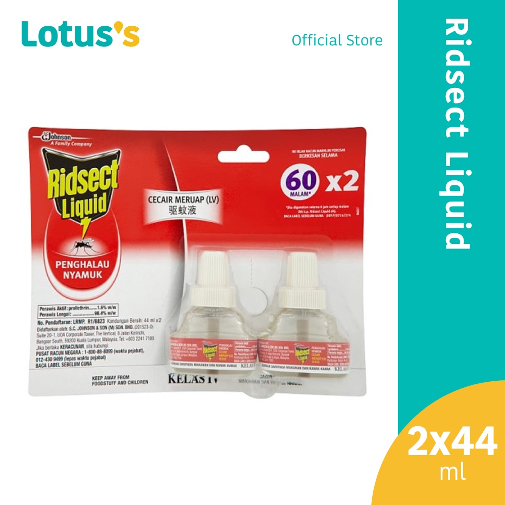 Sc Johnson Ridsect Liquid 60 Night Refill 2 X 44Ml | Shopee Malaysia