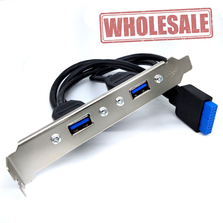 High Speed 2-Port USB 3.0 Motherboard Rear Panel Expansion Bracket Host ...