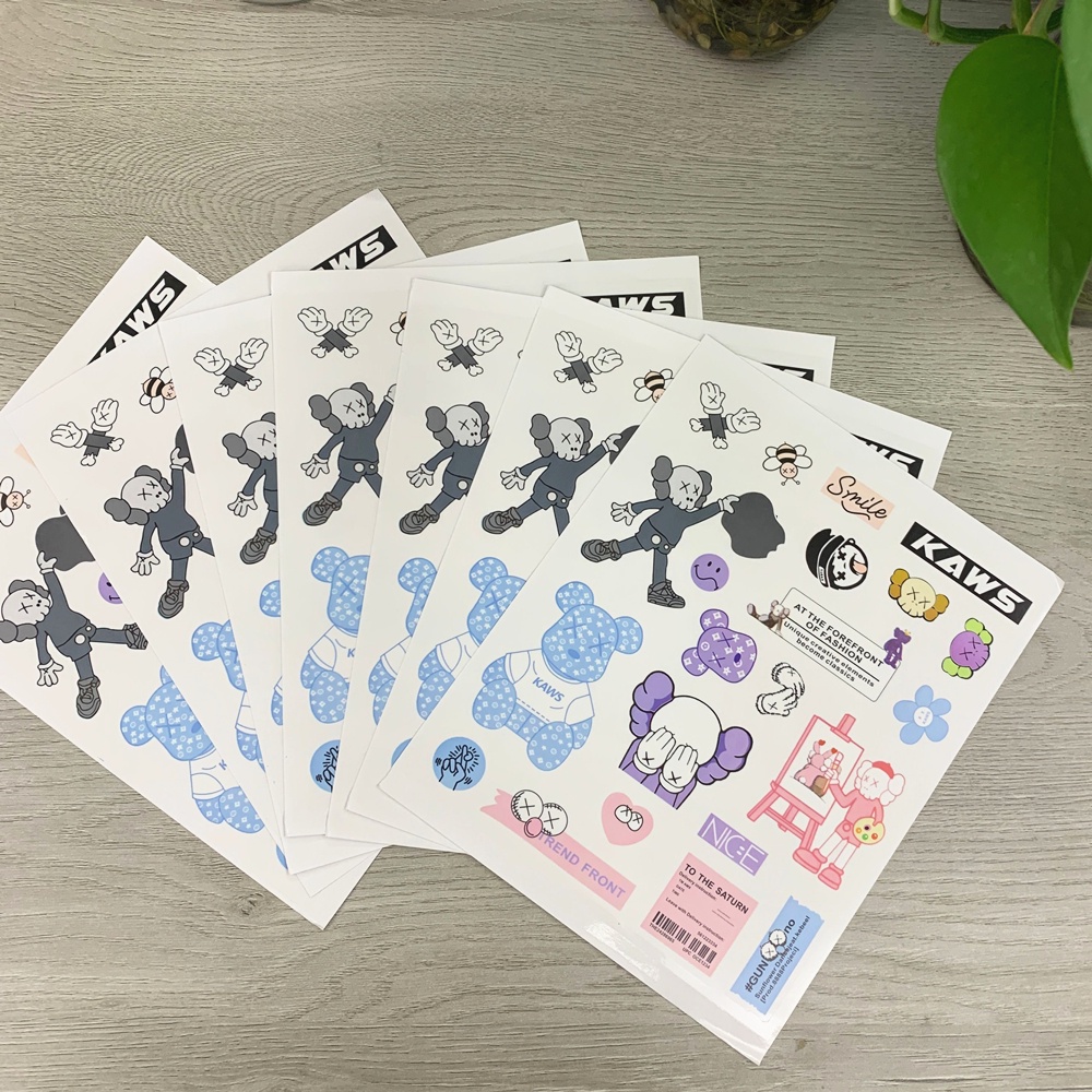 Cute Cartoon Shape Stickers Sheet For Diary Decoration Notebook Clear ...