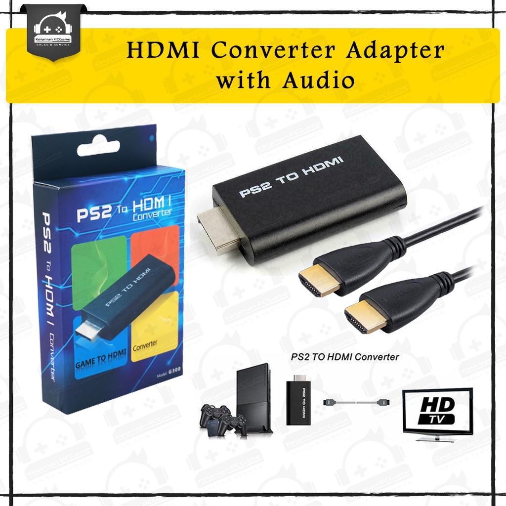 PS2 to HDMI Adapter PS2 HDMI Cable PS2 to HDMI Converter Support 4