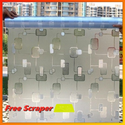 Grid Pattern Window Tinted Film Frosted Glass Window Shading Film Tint ...