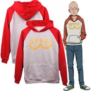 Felpa Con Cappuccio One Punch Man Saitama Oppai - Cosplay Unisex Stampa 3D, Cotone+poliestere, Tasca Frontale, Taglia Unica