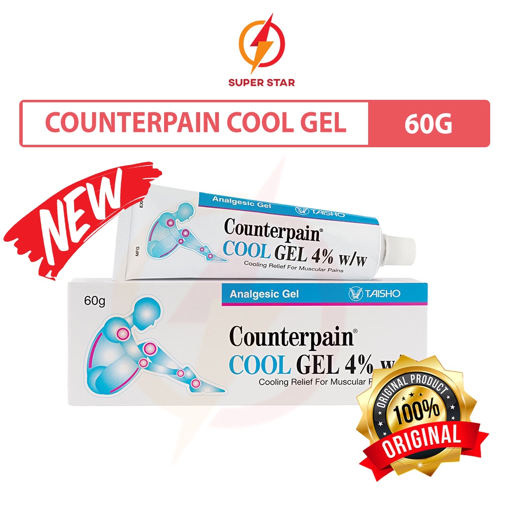 Counterpain Cool Gel 4% w/w 60g (For Muscular Pains) | Shopee Malaysia