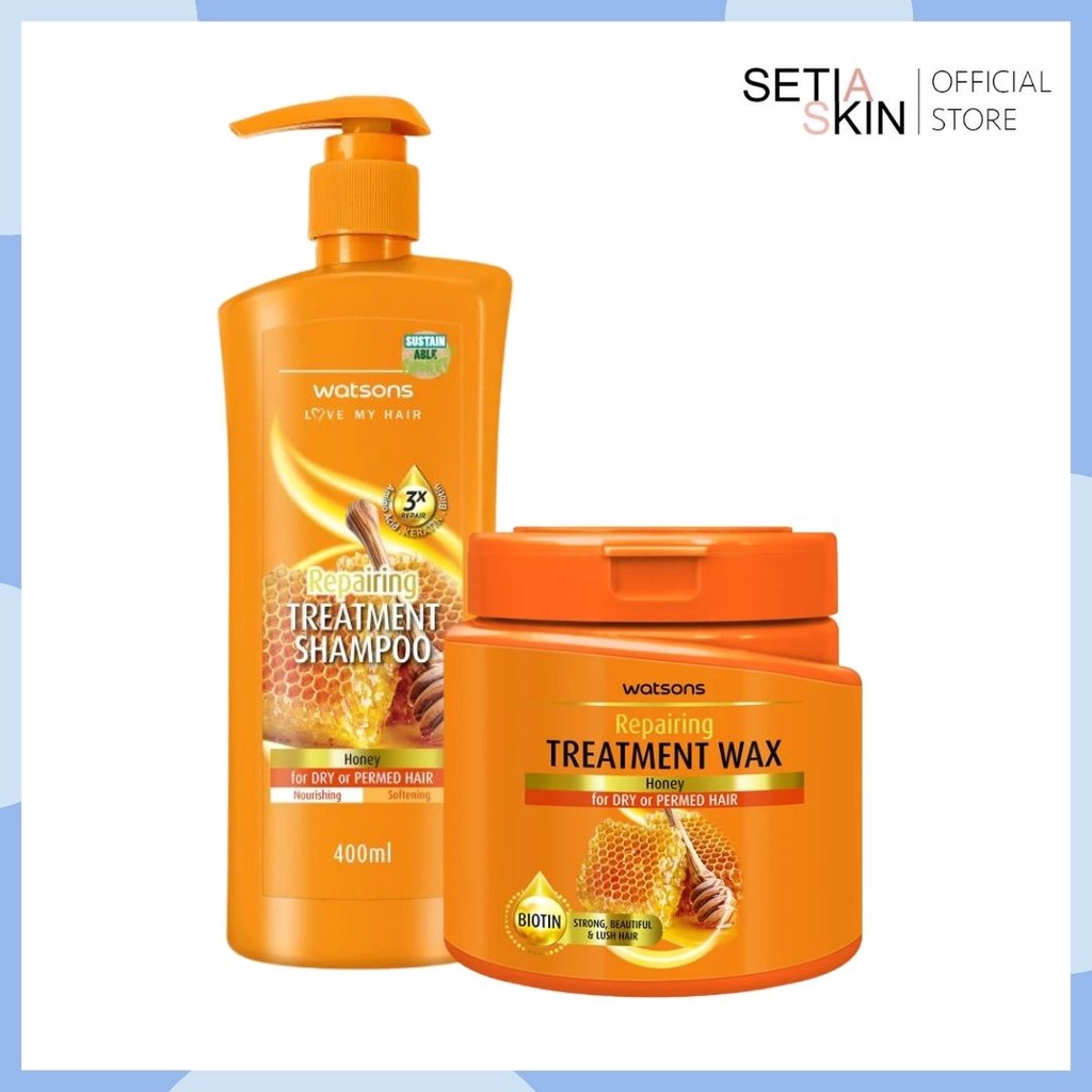 WATSONS Repairing Honey Hair Treatment Shampoo [400ml] and Wax [Hair