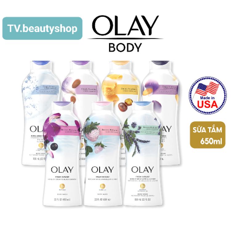 (Imported Genuine) Olay Shower Gel Nourishes Skin With Many Scents