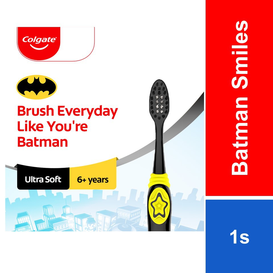 Colgate Kids Batman Smiles Toothbrush 6+ Years 1s | Shopee Malaysia