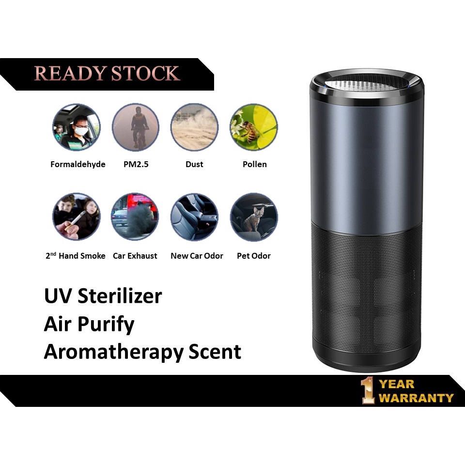 UV Sterilizer Car UV Air Purifier Aromatherapy Scent UVC Lamp | Shopee ...