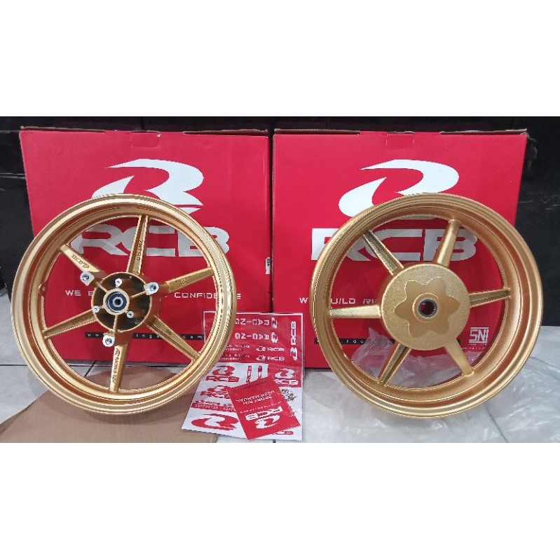 RCB SPORTRIM NVX155 V1 V2 SP811 SP 811 GOLD FRONT 2.50X14 REAR 3.50X14 ...