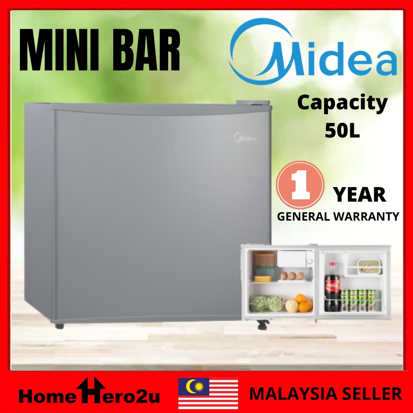 Midea 50L MDRD86FGG Mini Bar Fridge Single Door Refrigerator MDRD86FGG