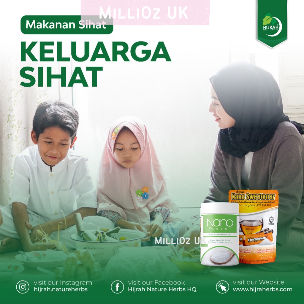 Hijrah Nature Herbs halal & Healthy Replacement Sugar NANO SWEETENER ...