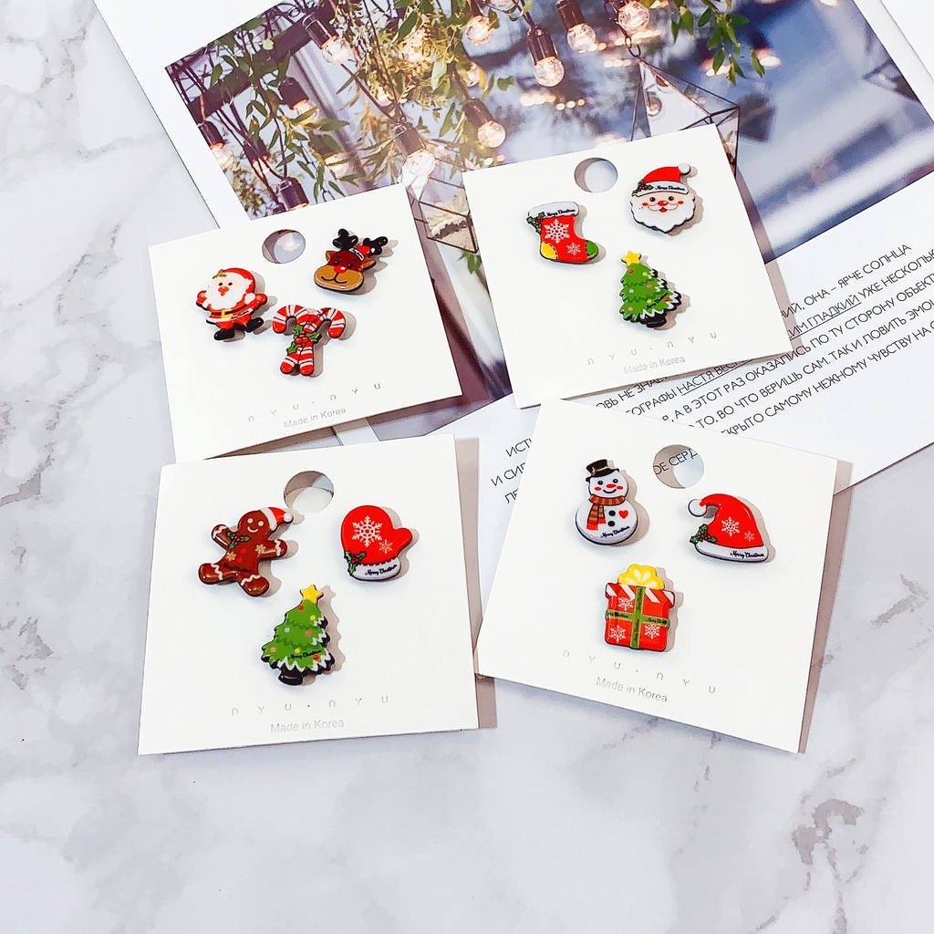 Cute Christmas Santa Enamel Pins Christmas Tree Wreath Snowman Brooch  Badges Lapel Pin Christmas Party Jewelry Gift for Kids Friends