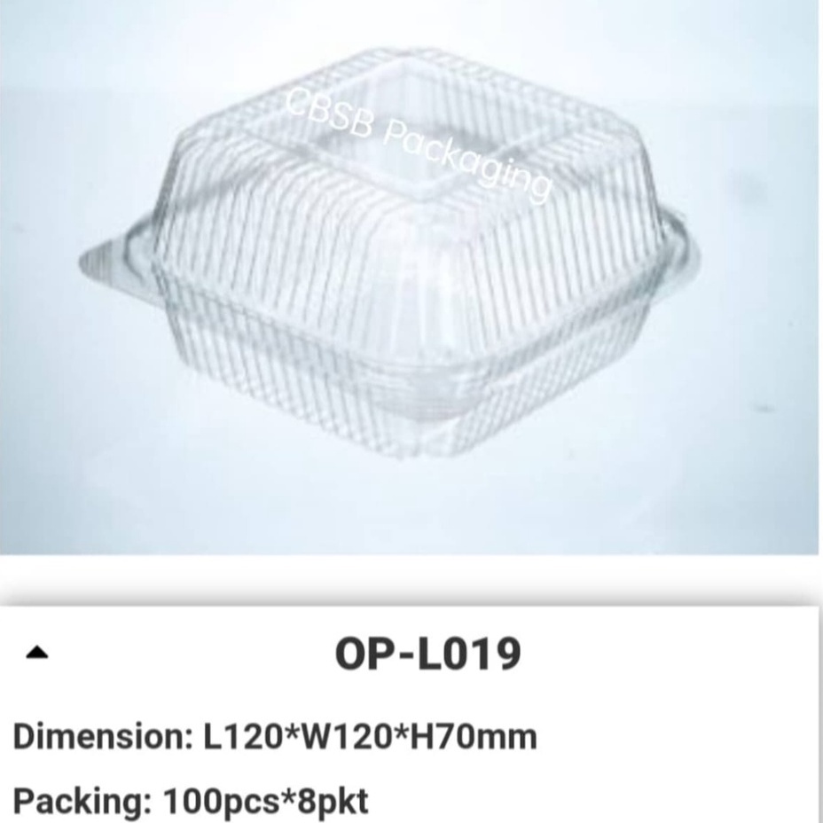 RENEQ OPS L019 DISPOSABLE CLEAR PLASTIC FOOD BOX / CAKE / KUIH MUIH ...