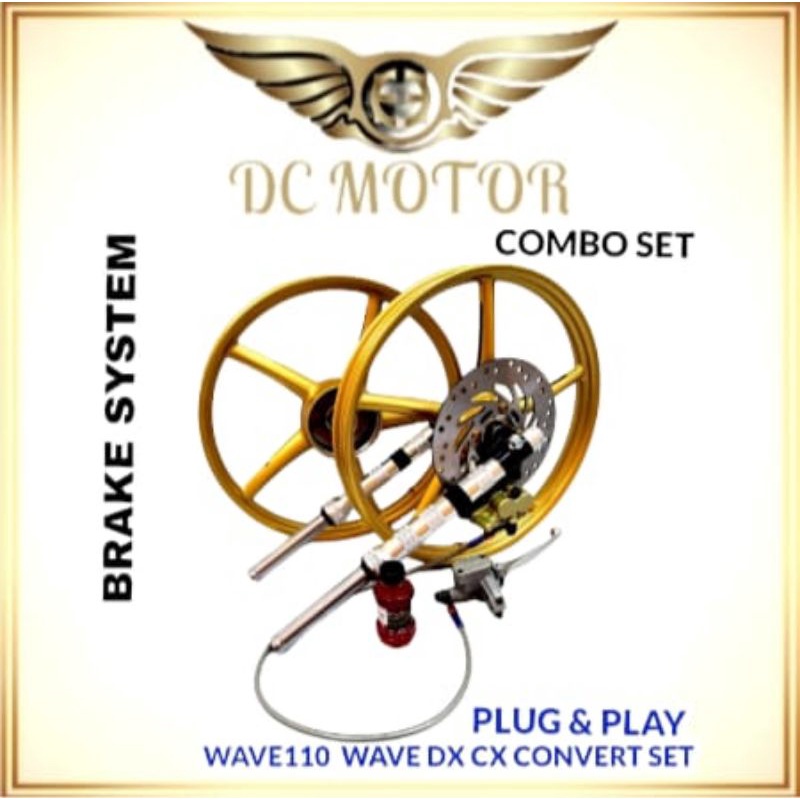 BRAKE SYSTEM CNC LAY FORK+SPOCKET RIM WAVE110 DASH EX5FI WAVE125 ...
