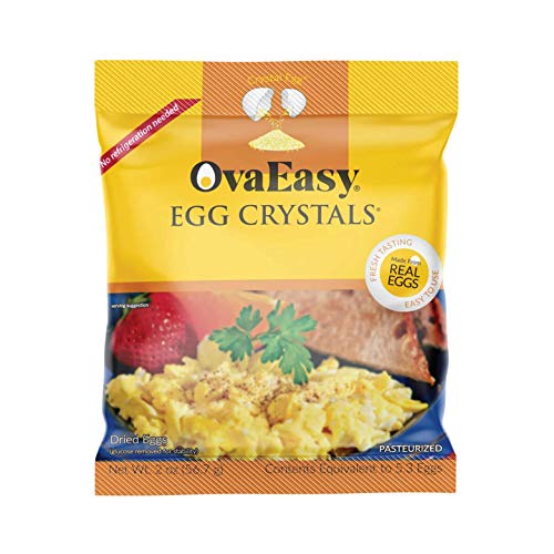 OvaEasy Whole Egg Crystals, AllNatural Powdered Eggs for LongTerm 100