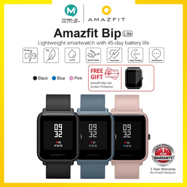 Amazfit bip lite discount 43mm