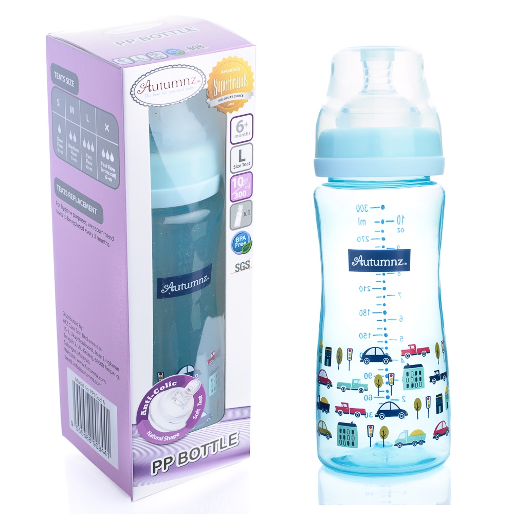 AUTUMNZ ORIGINAL PP 10oz Bottle Baby Feeding Bottle Wide Neck BPA