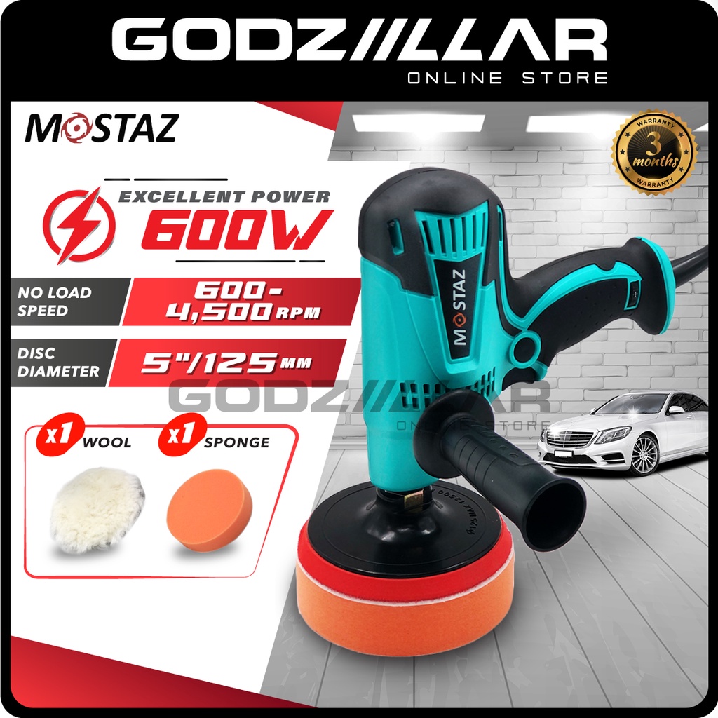 Mostaz 5" Car Polisher 600W MSFF125 Car Polish Machine Mesin Polish