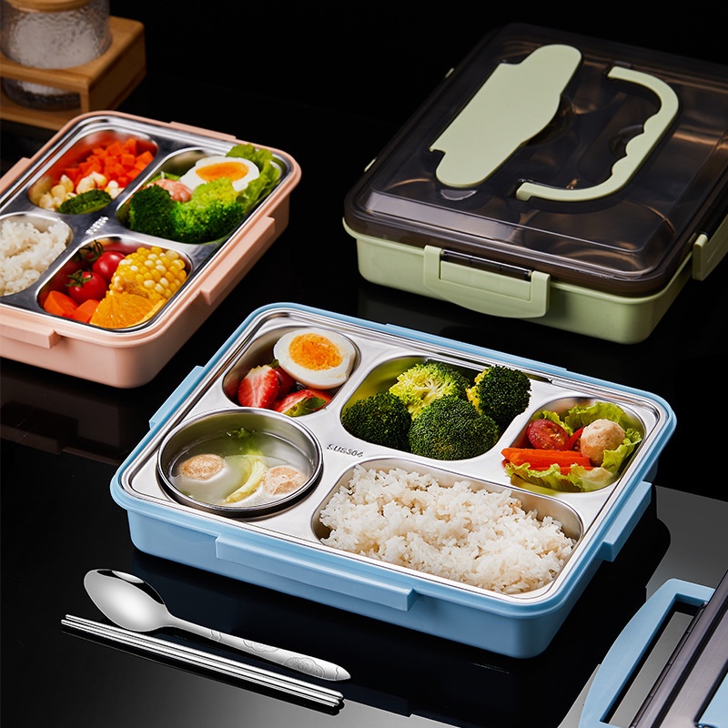 bentgo lunch box tapau mumu pp Japanese Style Bento 304 Stainless Steel Dinner Plate Student